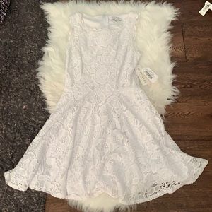City Vibe White Lace Dress